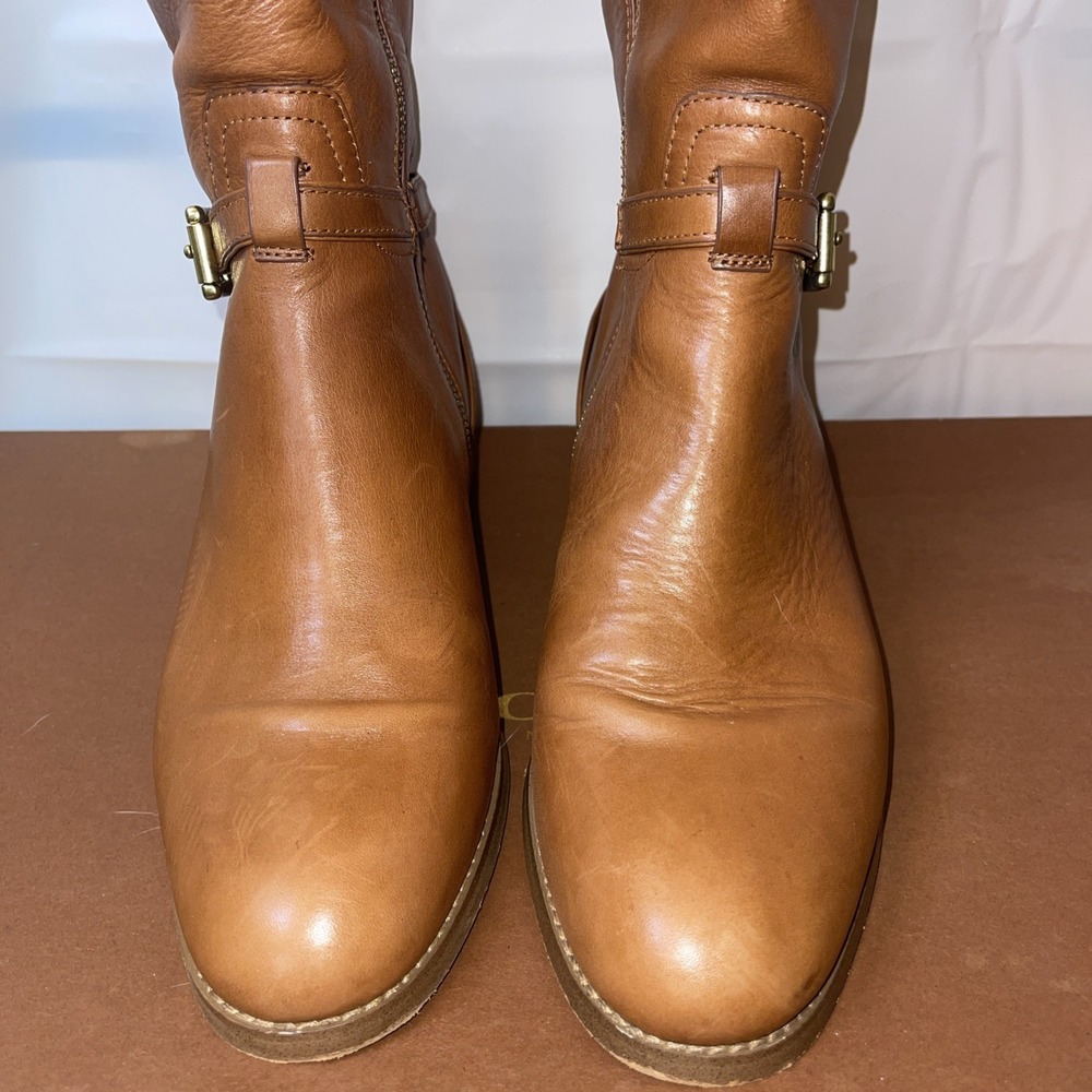 COACH New York "Micha Calf" Leather Women's Boots CINNAMON Style-A6848 Size‎ 9MB - Picture 4 of 16